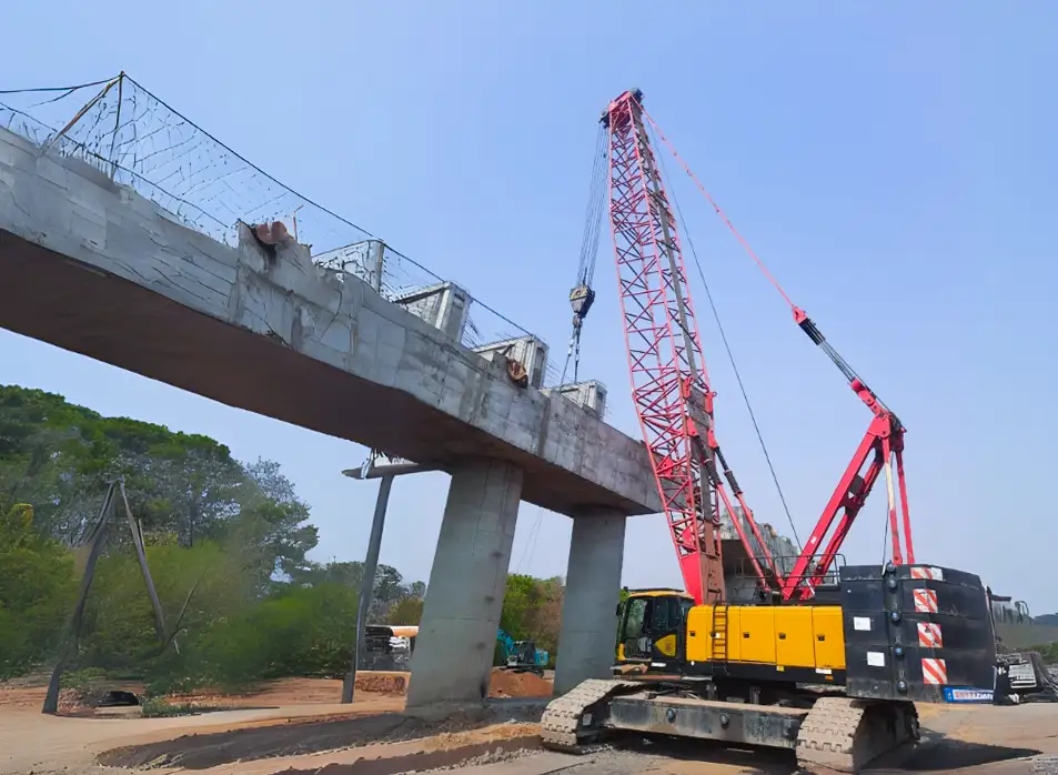 crawler crane hourly rental India infrastructure project