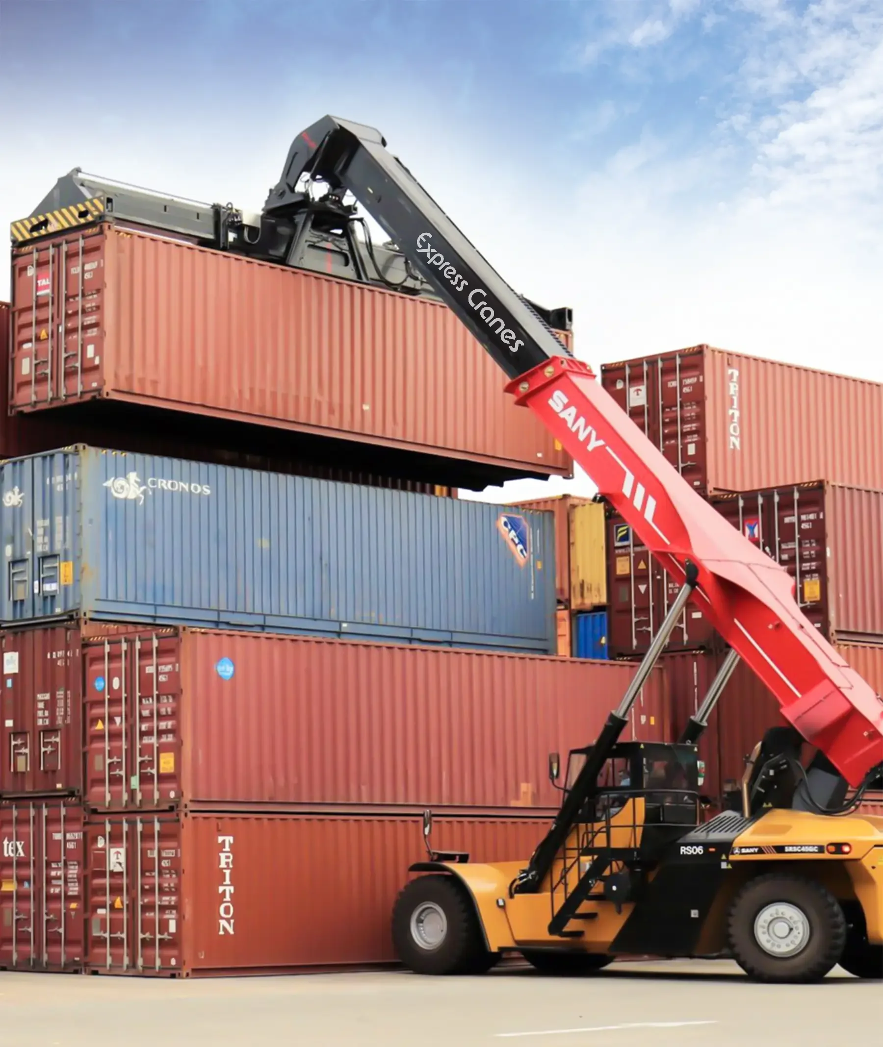 Cranes used in logistics and warehouse operations